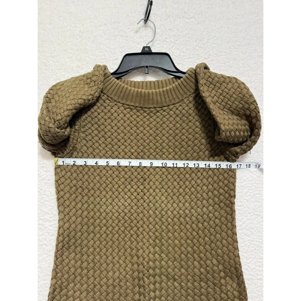 Talbots Classic Collection Women's Olive Green Textured Knit Sweater Medium - Picture 6 of 7